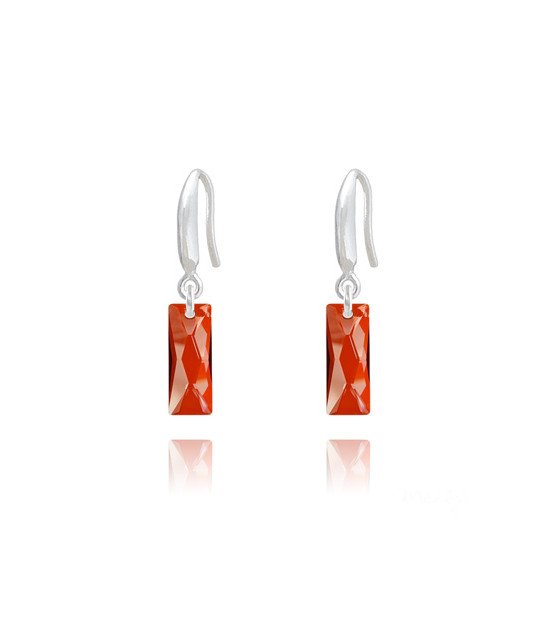Серьги Mini Queen Baguette, Red Magma