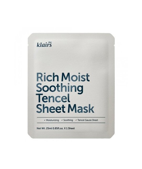 Klairs Rich Moist Soothing Tencel Sheet Mask, 25 ml