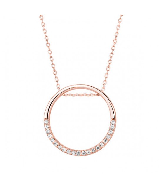 Серебряное колье Cirlce, 42-45 см
