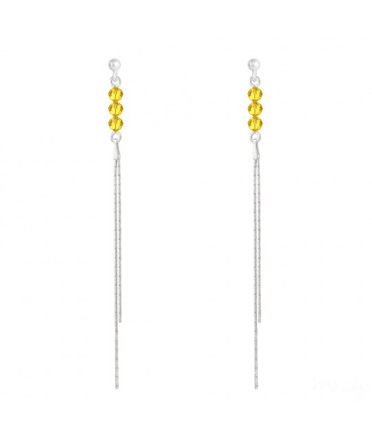 Sidabriniai auskarai Round Bead, Sun Flower