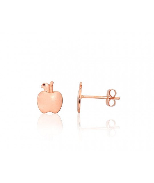 Gold classic studs earrings, Red Gold 585°
