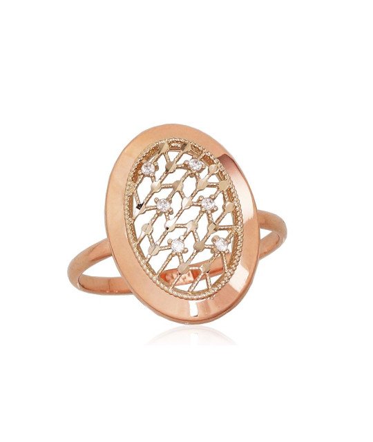 Kuldsõrmus, Valge/Punane Kuld 585°, Tsirkonid