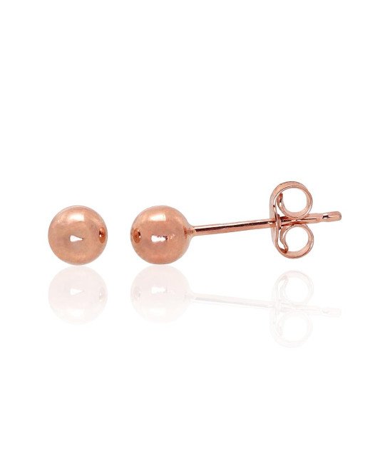 Gold classic studs earrings, Red Gold 585°