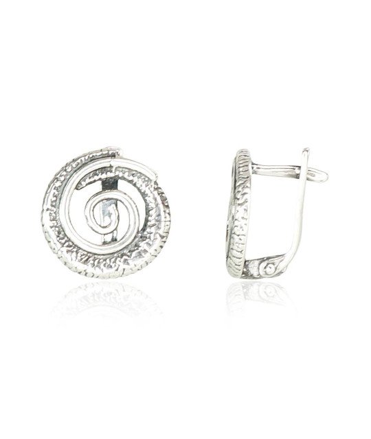 Серебряные серьги на английском замке, Серебро 925°, оксид (покрытие)