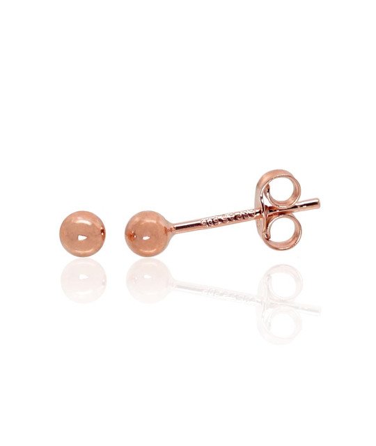 Gold classic studs earrings, Red Gold 585°