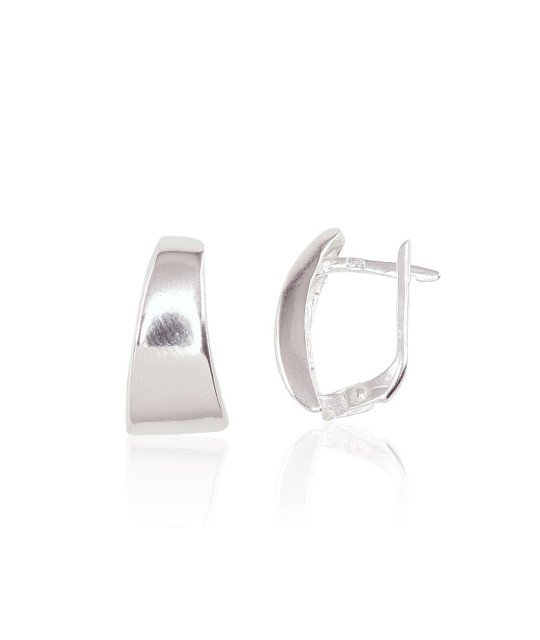 Silver earrings with 'english' lock, Silver 925°