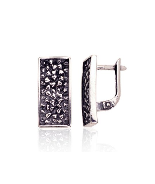 Sudraba auskari ar 'angļu' slēdzēju, Sudrabs 925°, oksids (pārklājums)