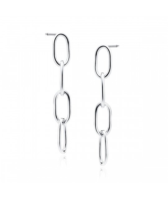 Silver earrings SENTIELL, Chain links