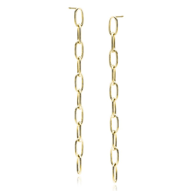 Gold-plated silver earrings SENTIELL, Chain links