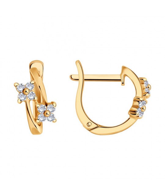 Sudraba auskari SOKOLOV ar kubisko cirkoniju