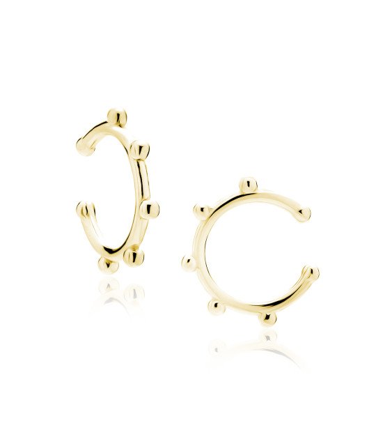 Silver Delicate Ear-Cuffs with Balls