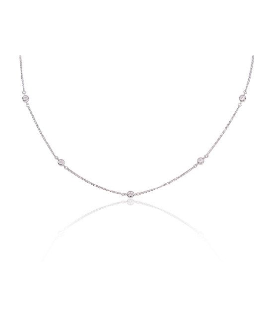 Sudraba kaklarota, Sudrabs 925°, rodijs (pārklājums), Cirkoni