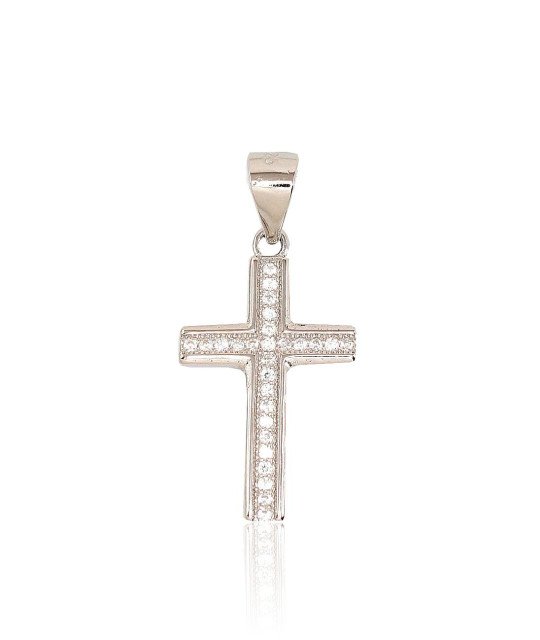 Sidabrinis pakabukas, Sidabras 925°, rodis (padengti), Cirkonai