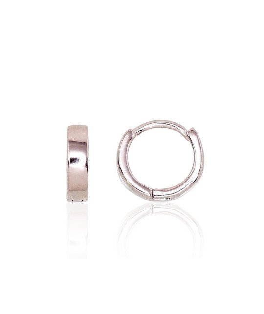 Sidabriniai auskarai su apvaliu segtuku, Sidabras 925°, rodis (padengti)