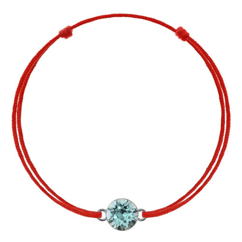 Каббала браслет с кристаллом, Light Turquoise