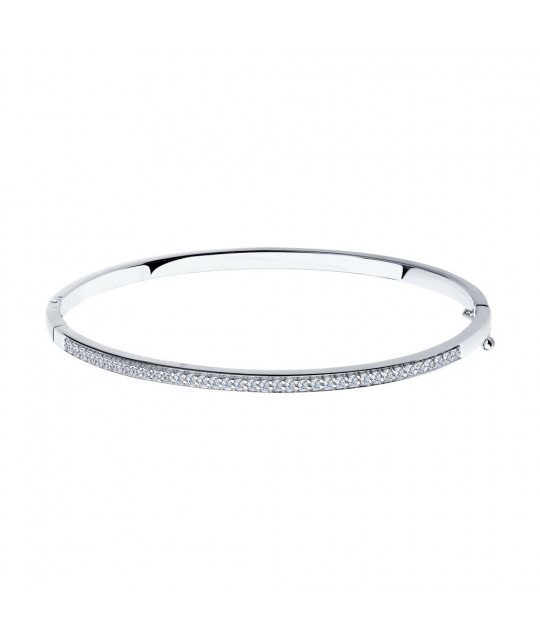 White silver bracelet SOKOLOV with cubic zirkonia