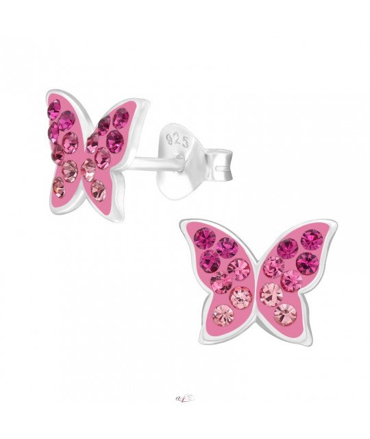 Sudraba auskari, Butterfly