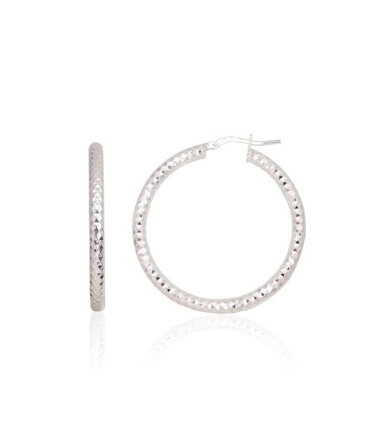 Серебряные серьги-кольца, Серебро 925°