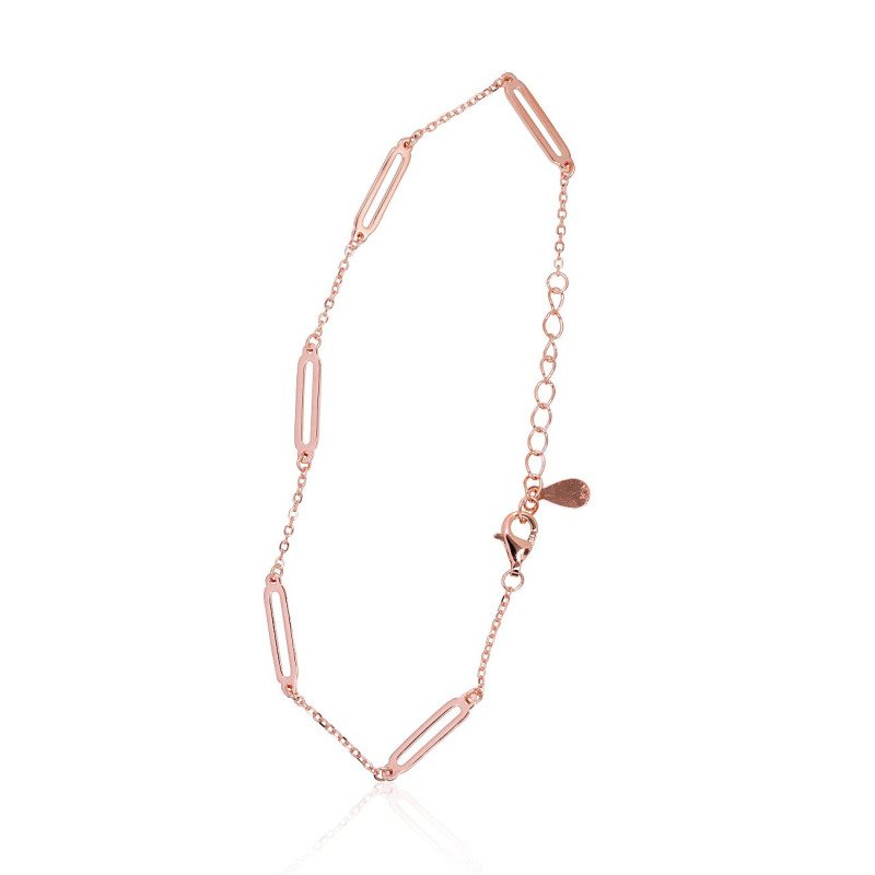 Серебряный браслет, Серебро 925°, красное золото (покрытие)