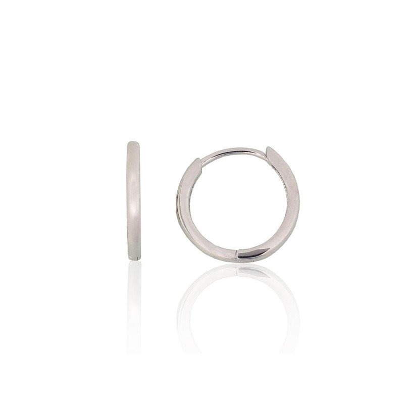 Ümmarguse kinnisega hõbekõrvarõngad, Hõbe 925°, roodium (kate)