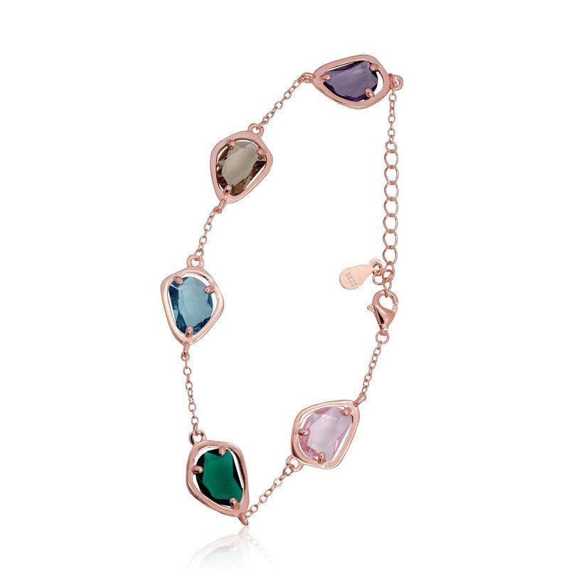 Sudraba aproce, Sudrabs 925°, sarkanais zelts (pārklājums), Cirkoni