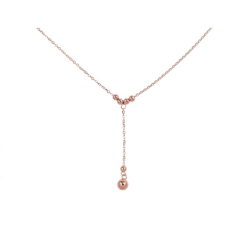 Silver necklace, Silver 925°, red gold (Plating)