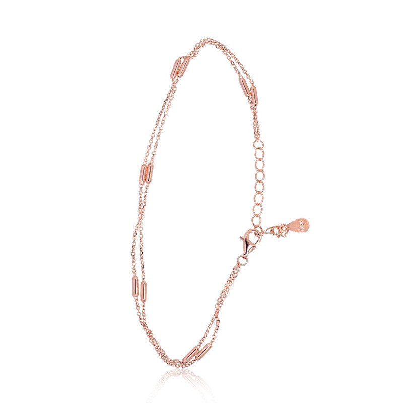 Silver bracelet, Silver 925°, red gold (Plating)