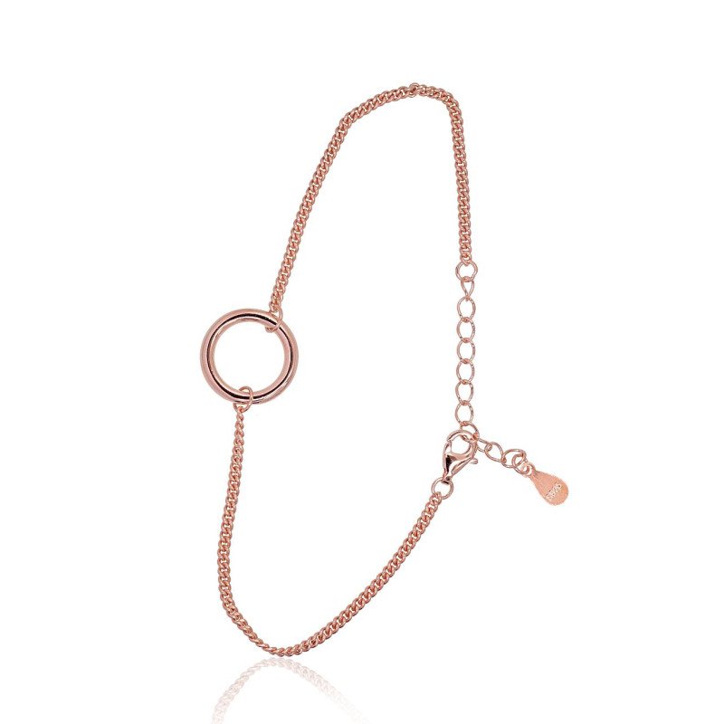 Серебряный браслет, Серебро 925°, красное золото (покрытие)