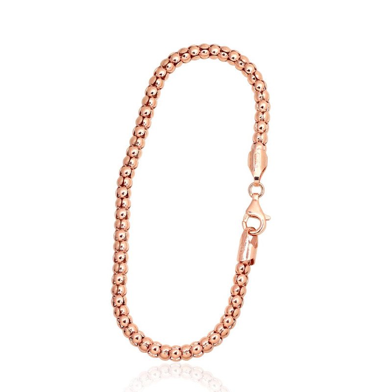 Silver bracelet, Silver 925°, red gold (Plating)