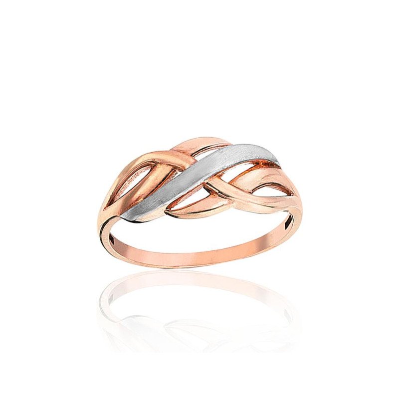 Золотое кольцо, Красное Золото 585°, родий (покрытие)