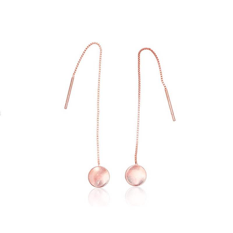 Silver earrings, Silver 925°, red gold (Plating)