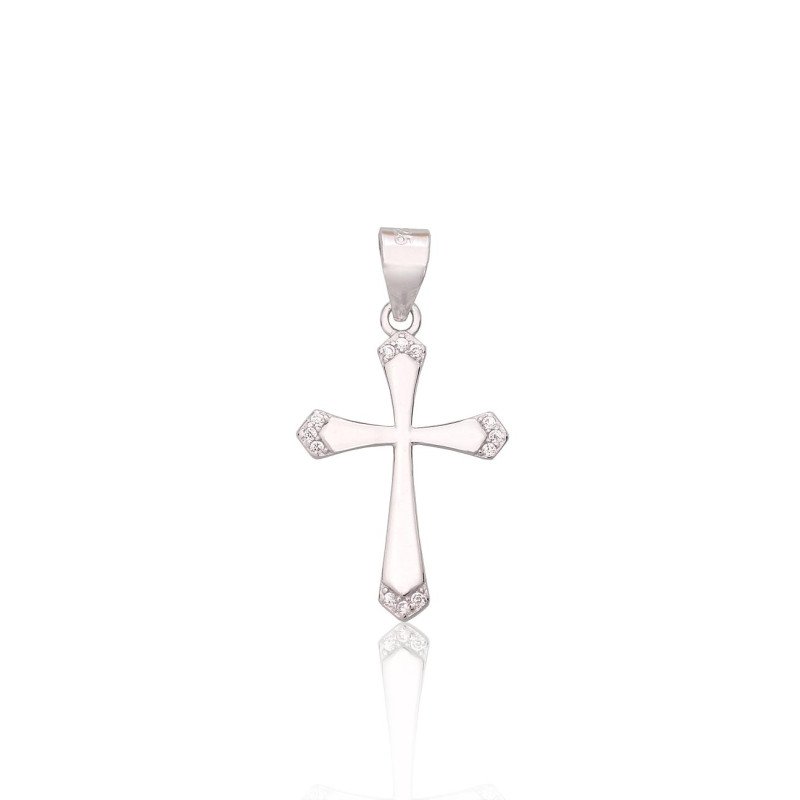 Sidabrinis pakabukas, Sidabras 925°, rodis (padengti), Cirkonai