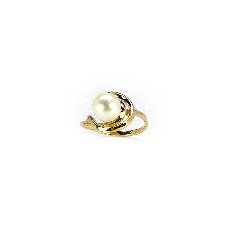 Gold ring, Yellow Gold 585°, Fresh-water Pearl