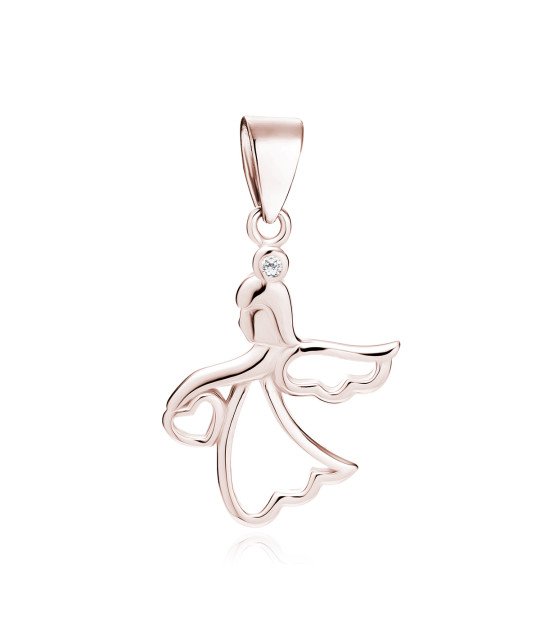 Kullattu Hopeinen Riipus, Enkeli Sydämellä