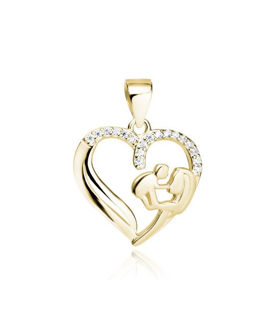 Kullatud Hõbedane Ripats, Ema Lapsega, Valged Tsirkoonid