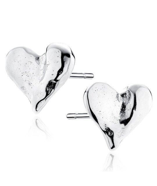 Hopeiset Korvakorut Sydän