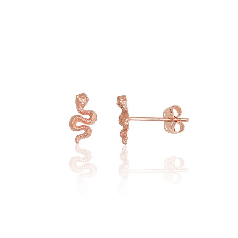 Золотые серьги-пуссеты, Красное Золото 585°