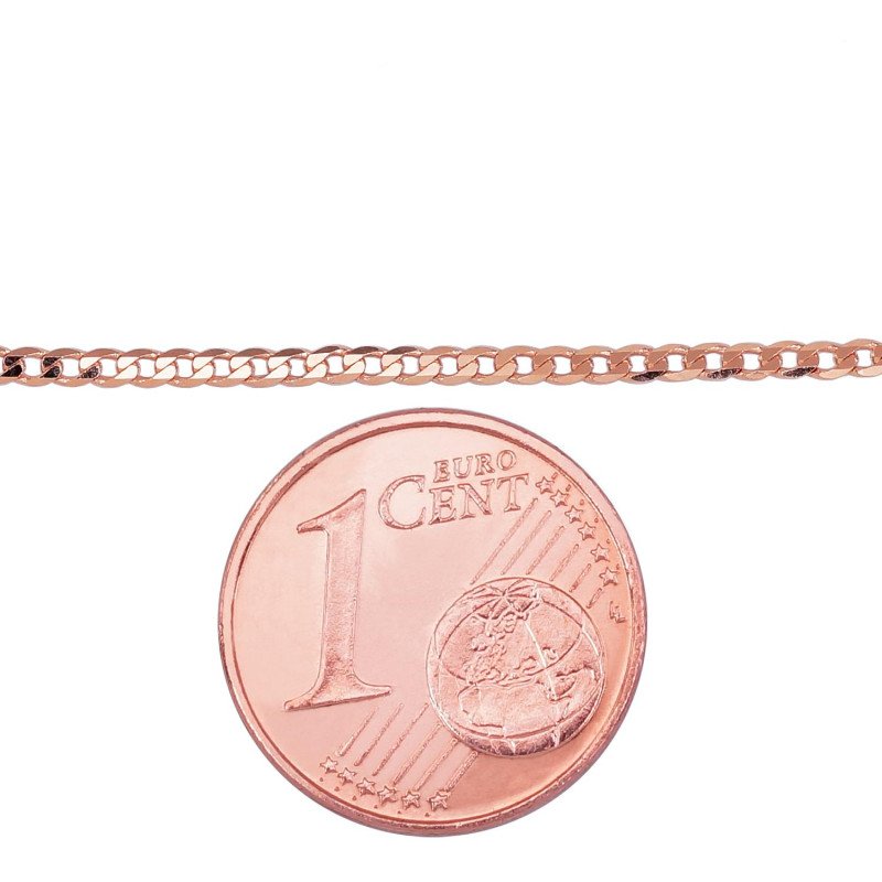 Золотая цепочка Картье 1.2 мм, алмазная обработка граней, Красное Золото 585°