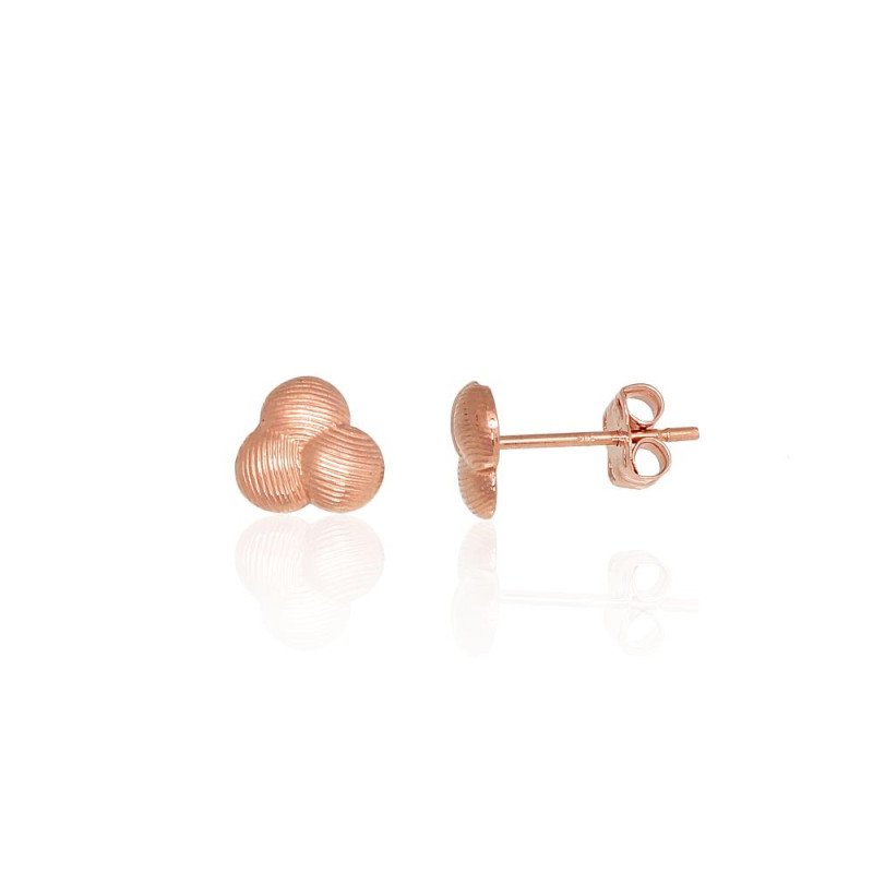 Gold classic studs earrings, Red Gold 585°