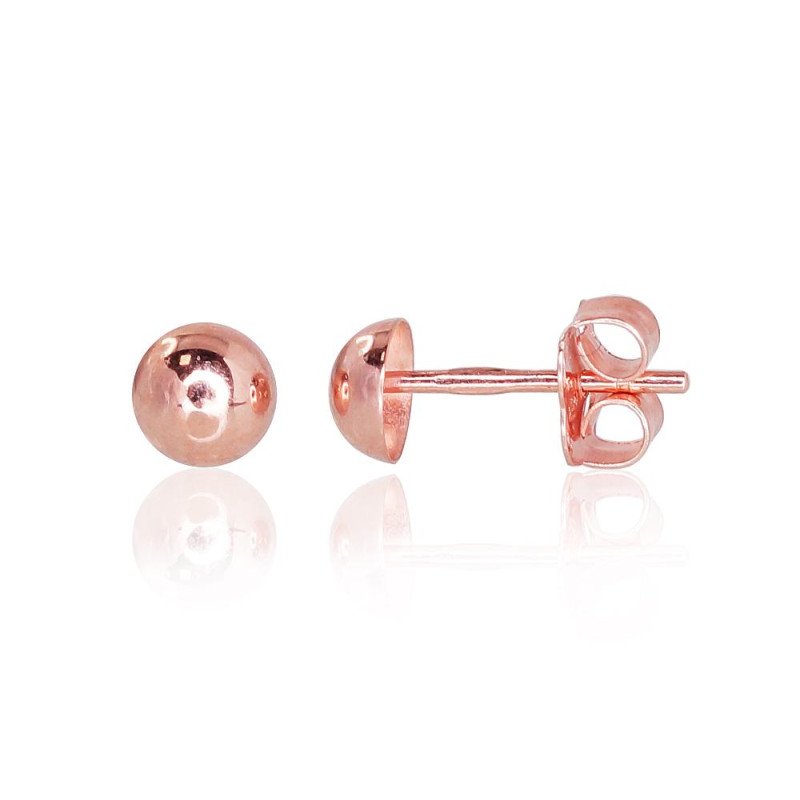 Gold classic studs earrings, Red Gold 585°