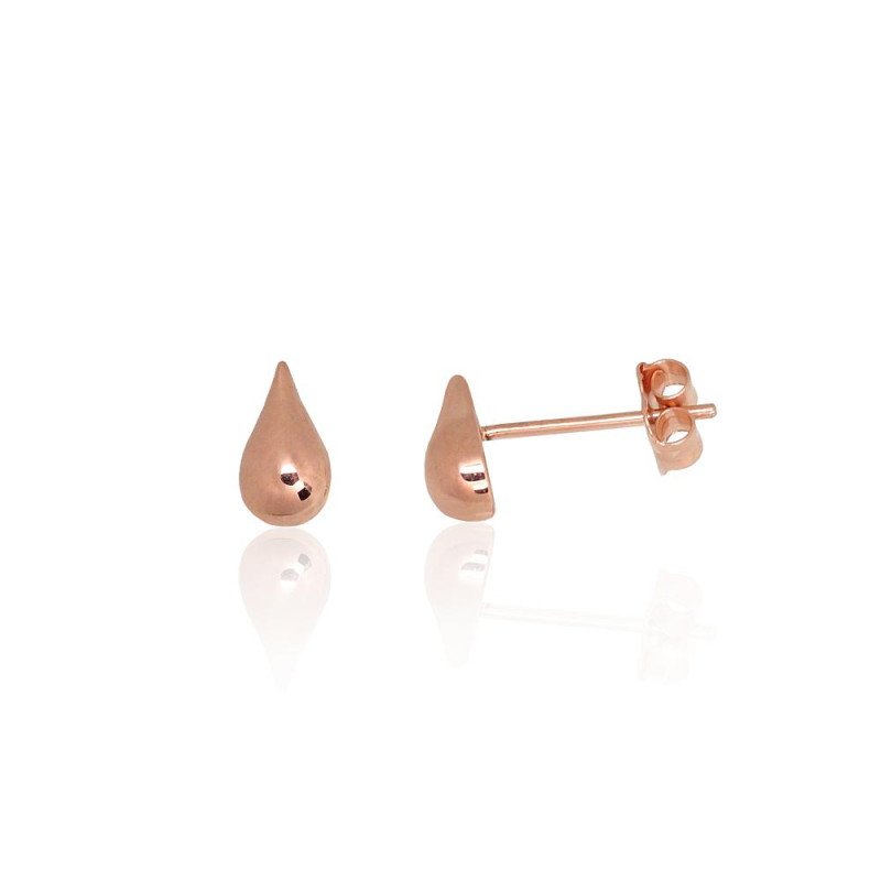 Gold classic studs earrings, Red Gold 585°