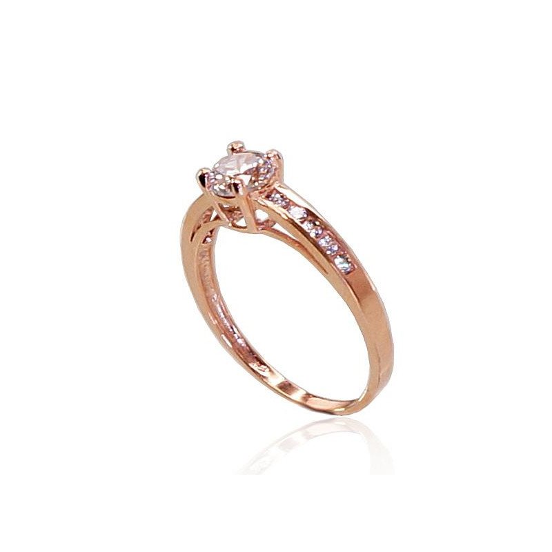 Золотое кольцо, Красное Золото 585°, Цирконы