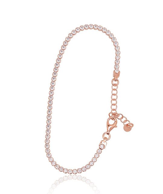 Sidabrinės apyrankės, Sidabras 925°, raudonas auksas (padengti), Cirkonai