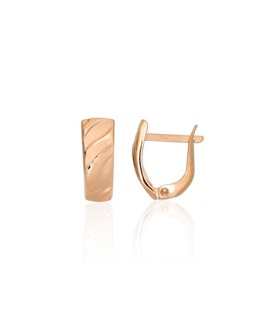 'Inglise' sulguriga kullast kõrvarõngad, Punane Kuld 585°