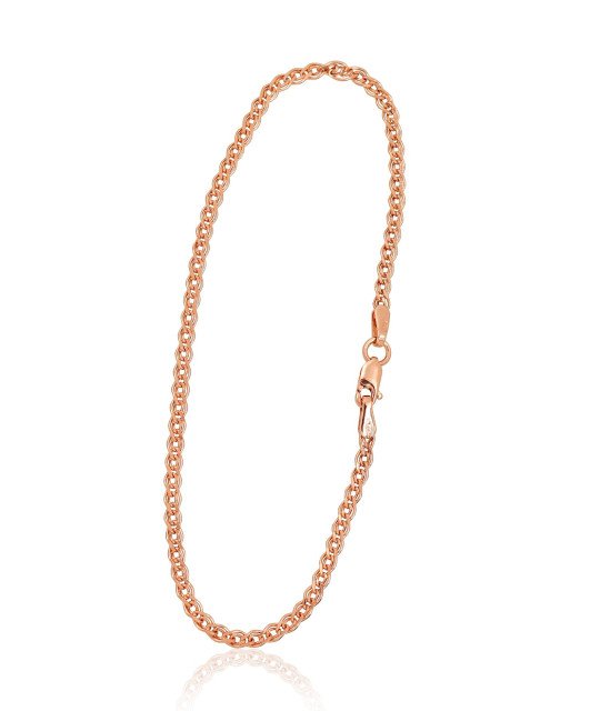 Золотая цепочка Мона-лиза 2.1 мм, облегченное, алмазная обработка граней, Красное Золото 585°