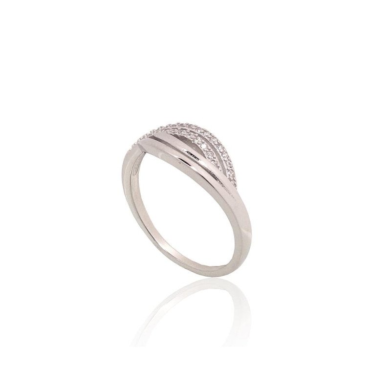 Hõbesõrmus, Hõbe 925°, roodium (kate), Tsirkonid