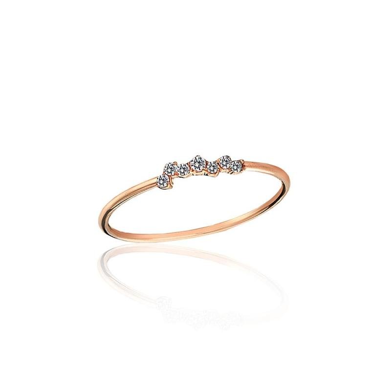 Kuldsõrmus, Punane Kuld 585°, Tsirkonid