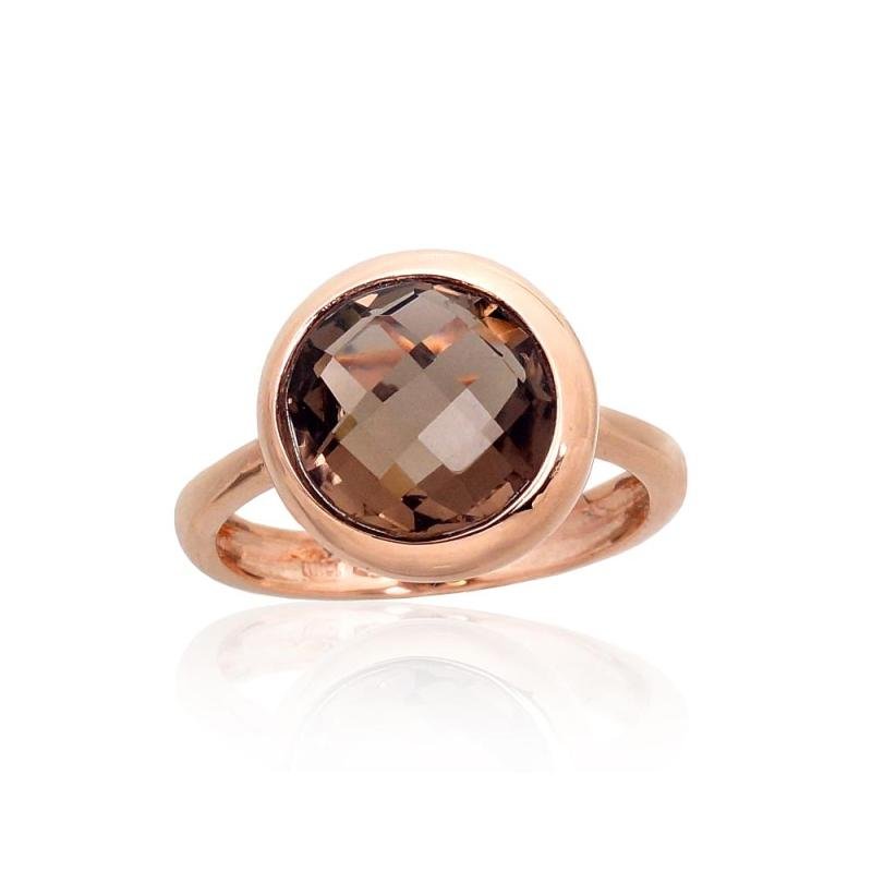 Auksinis žiedas, Raudonas Auksas 585°, Dulsvas kvarcas