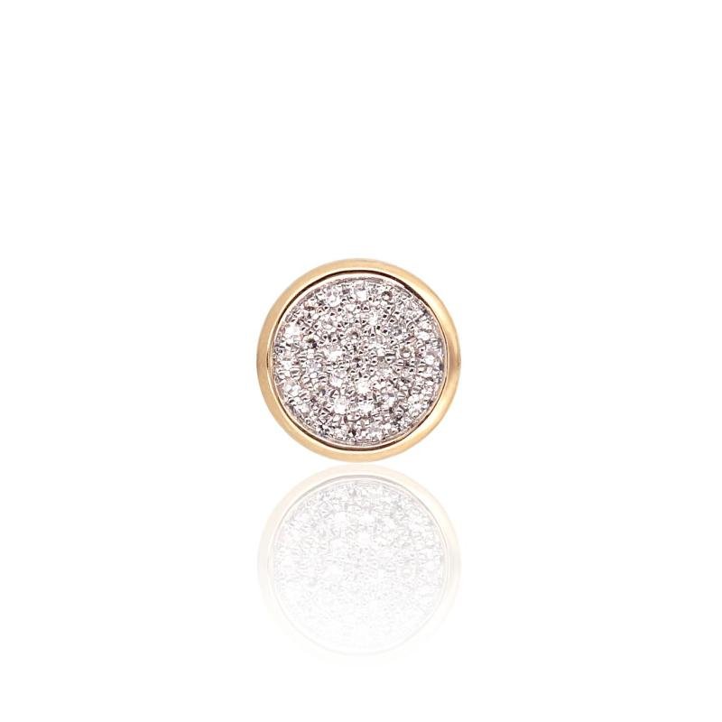 Золотой кулон, Желтое Золото 585°, родий (покрытие), Бриллианты