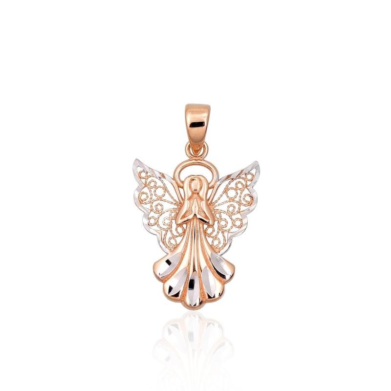 Gold pendant, Red Gold 585°, Rhodium (Plating)